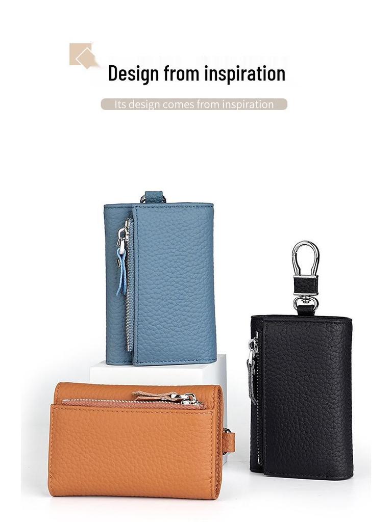 Genuine Leather Multifunctional Key and Coin Holder for Men and Women