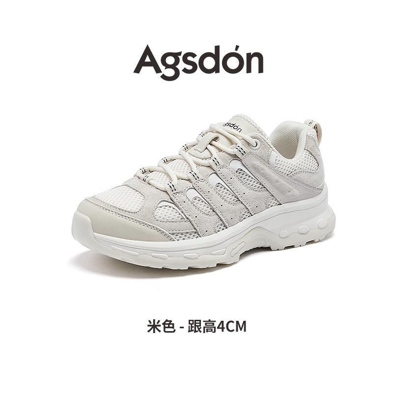 Augustine dad shoes women's 2025 summer new lightweight platform white sports shoes casual mountaineering running shoes