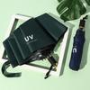 UV Auto Open/Close Large Double Folding Windproof Umbrella for Two, Reinforced for Sun/Rain, Dual Use for Men and Women