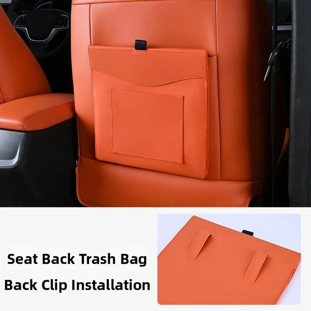 Waterproof Magnetic Adsorption Storage Bag Storage Pocket Seat Hanging Trash Can  Gift оранжевый