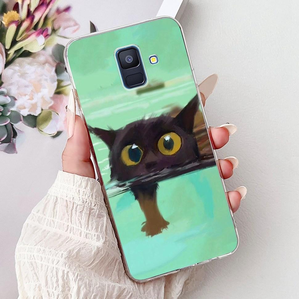 For Samsung Galaxy A6 2018 Case Luxury Painted Cover Soft Silicone Phone Case For Samsung A 6 A6 GalaxyA6 2018 Back Cover Coque