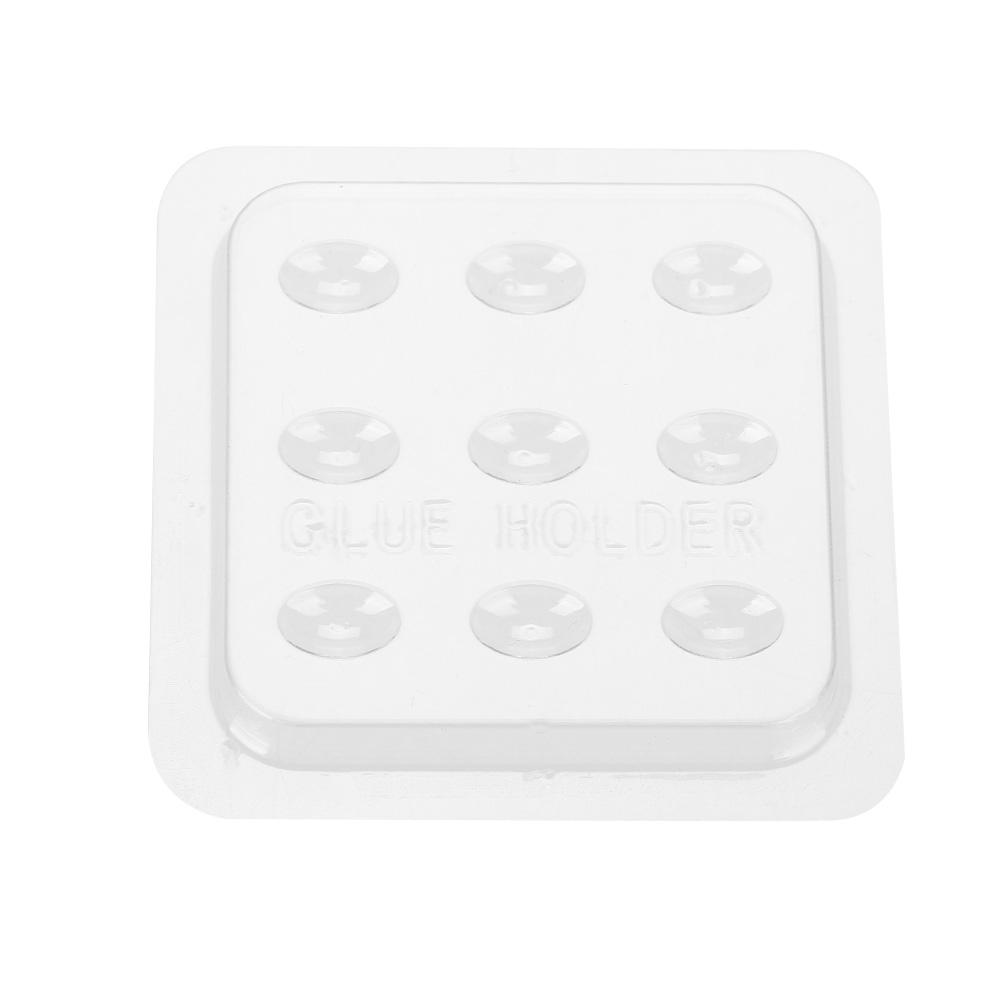 10 Pcs Plastic False Eyelash Glue Gasket Eyelash Extension Holder Adhesive Pallet