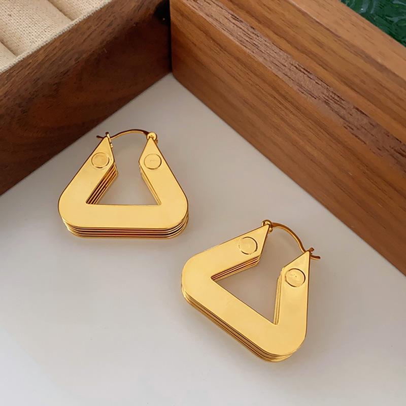 

Геометрические каффы-треугольники: Преувеличенные, универсальные серьги в корейском стиле высокого класса
