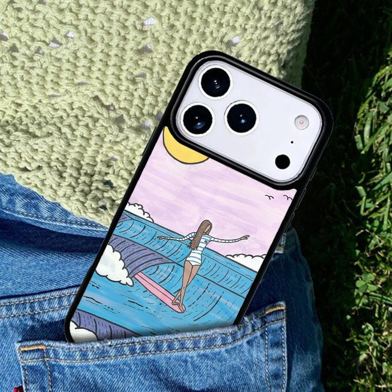 Japanese Surfers Phone Case For iPhone 17 AIR 16 Pro Max 15 14 Pro 11 12 13 Shockproof Silicone Cover