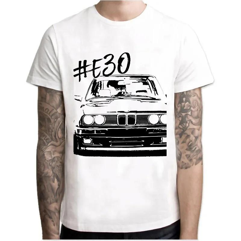 New Arrival Cool Automotive Car Turbo E30 men t shirt Anime T-shirts tee shirt homme TShirt  men clothing Q7