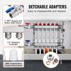 6-Branch Radiant Heat Manifold 1/2" PEX Tubing Floor Heating Manifold Set