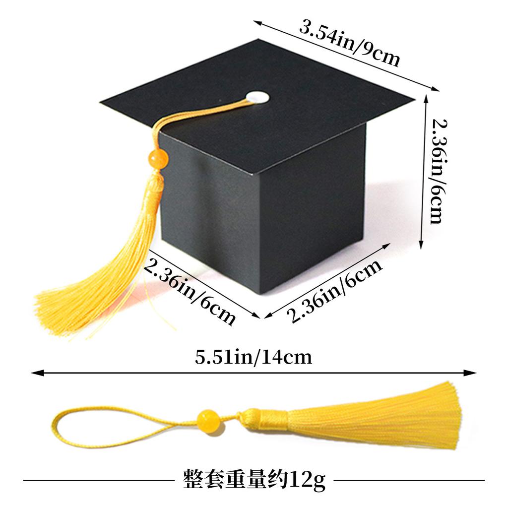 Graduation Decorative Candy Box, Scholar Hat Gift Box, Doctor Hat Gift Box With Tassel Diy Customization