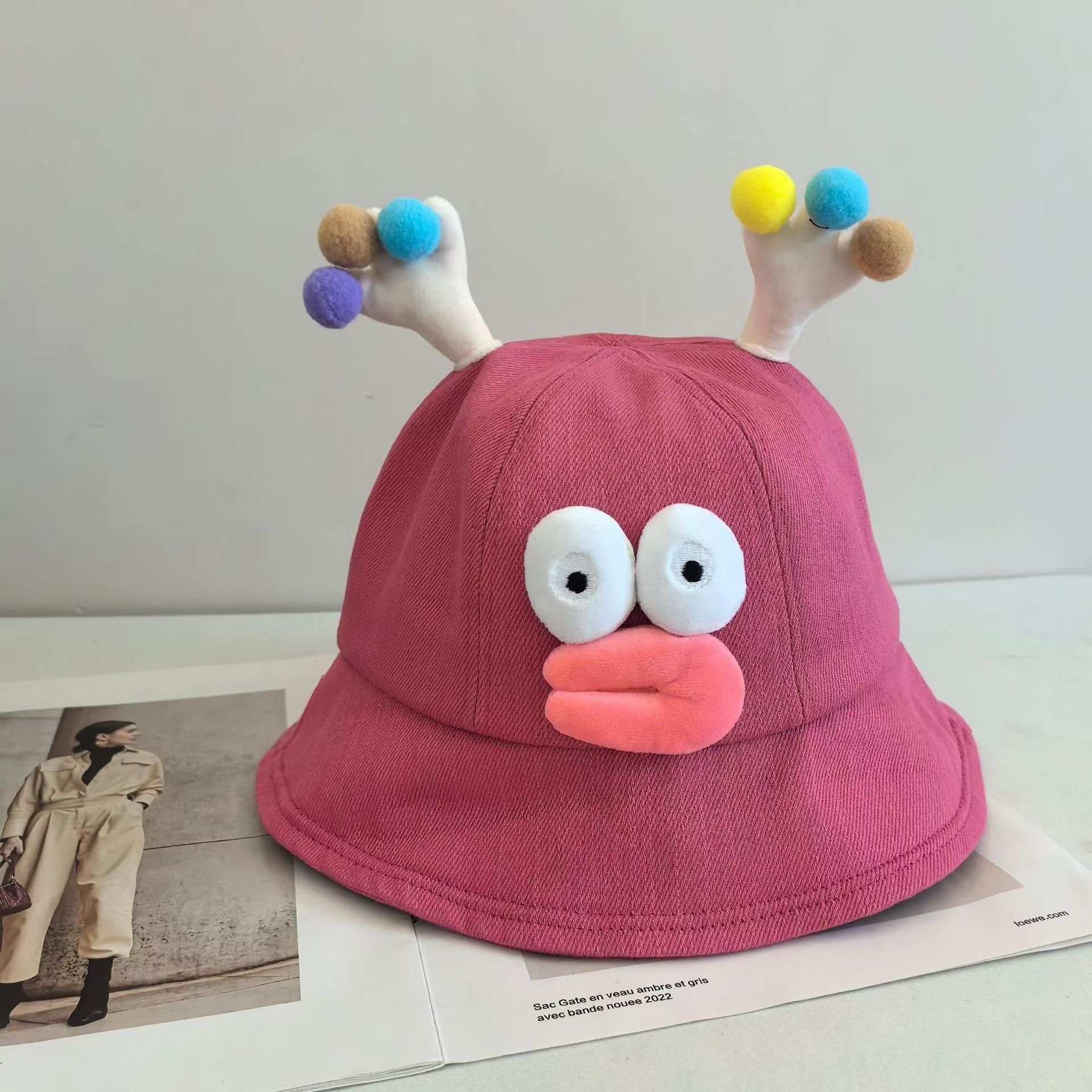 

Весна та Осінь Негарний Сонцезахисний Крем Сонцезахисний Універсальний Студентський Капелюх-Відро 2025 Новий Мультяшний Милий Капелюх-Рибалка з Сосискою для Дітей M（56-58cm） рожевий червоний колір