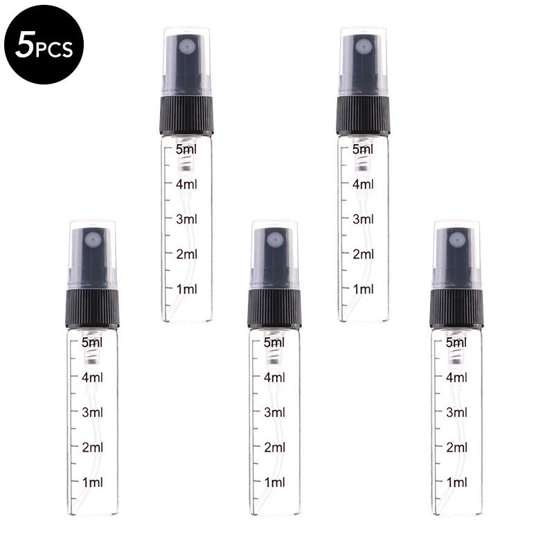 5/10Pcs 2ml 3ml 5ml 10ml Mini Portable Perfume Bottle Spray Refillable Cosmetic Sample Glass Bottling Empty Container