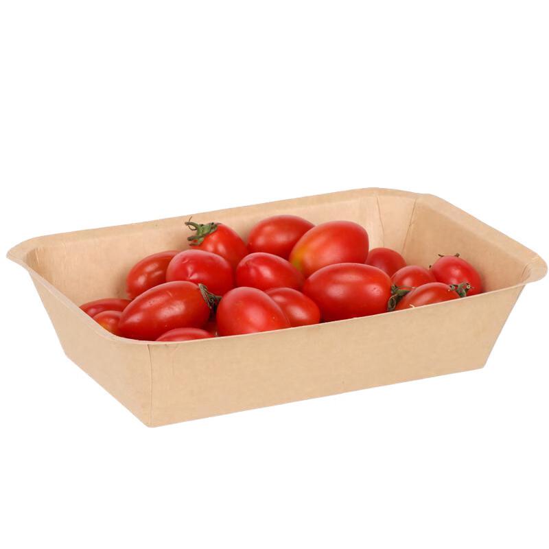 COFLYEE Disposable Kraft Paper Food Trays