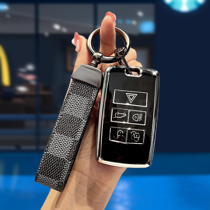 Tpu Car Key Case Cover Holder For Land Rover Range Rover Discovery 5 Sport For Jaguar Xe Xf Xj F Pace Auto Accessories