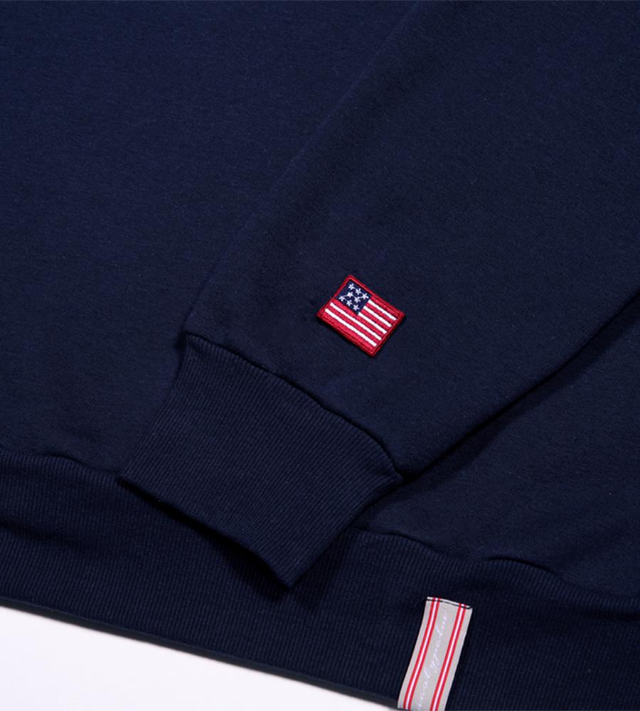 NP STUDIO Feeders Graphic Oversized Sweatshirt Navy