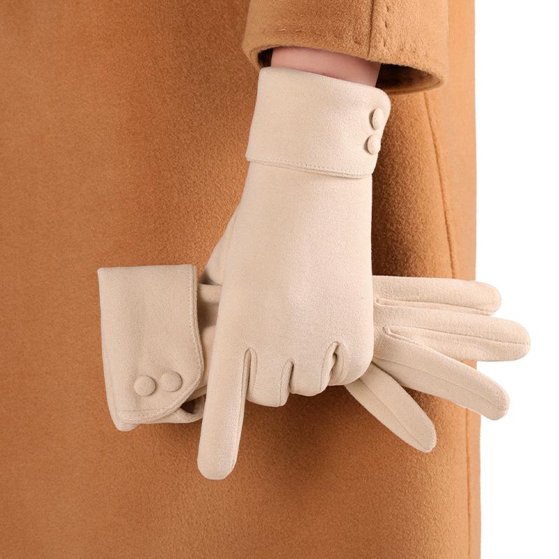 1 Pair of Thermal Gloves for Winter Windproof and Cold-Resistant, Elegant Style, Touchscreen-Compatible 1 Pair