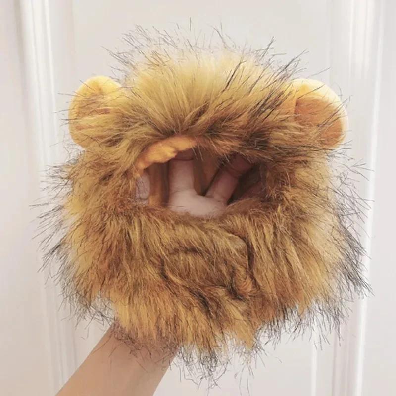 Cappello da Gatto con Criniera da Leone Costume di Halloween Costume da Leone Cosplay da Gatto Vestire Cappelli per Animali Domestici per Gatti Piccoli e Gattini Decorazione per Feste