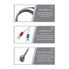 SNDHEATER Magnetic Adsorption Type K Thermocouple PT100 1M 2M 3M Wire Stainless Steel Hammer Temperature Test Probe with Plug