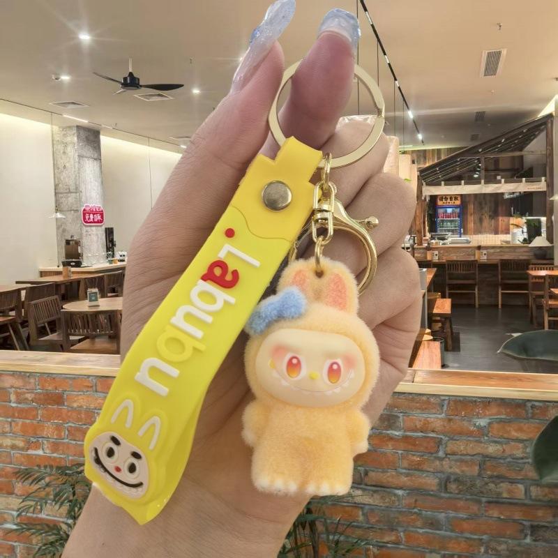 Cartoon Macaron Fleece Doll Keychain Pendant Cute Small Gift Keychain