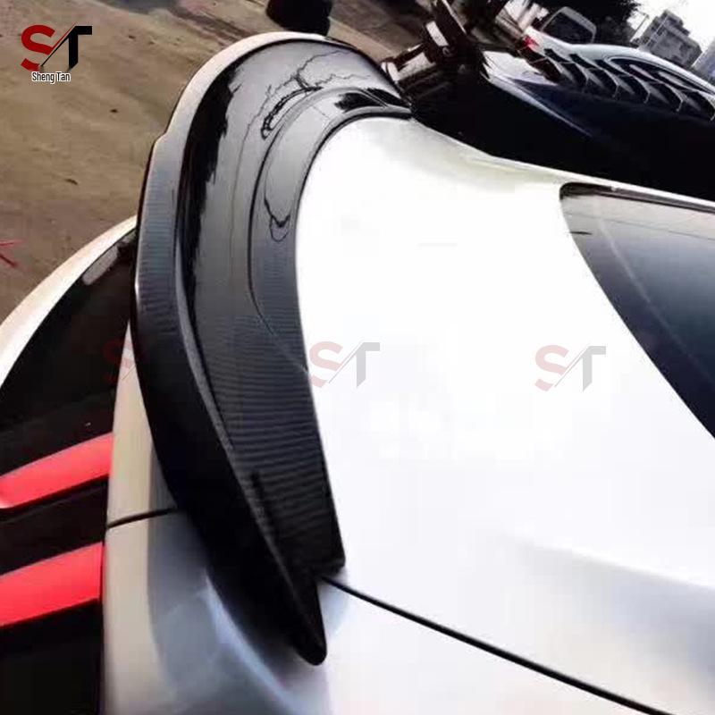 Ford Mustang Carbon Fiber Fenders, GT350 Rear Wing, No-Drill Spoiler Mod.