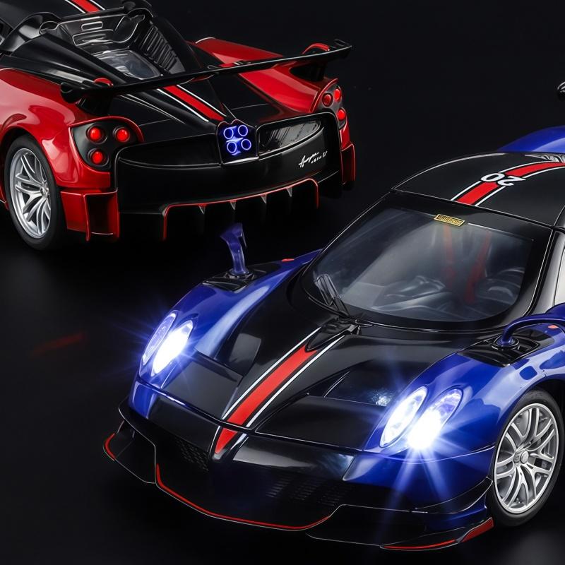 NEW 1/32 Pagani Huayra BC Supercar Alloy Car Model Sound and Light Pull Back Children's Toy Collectibles Birthday Gift