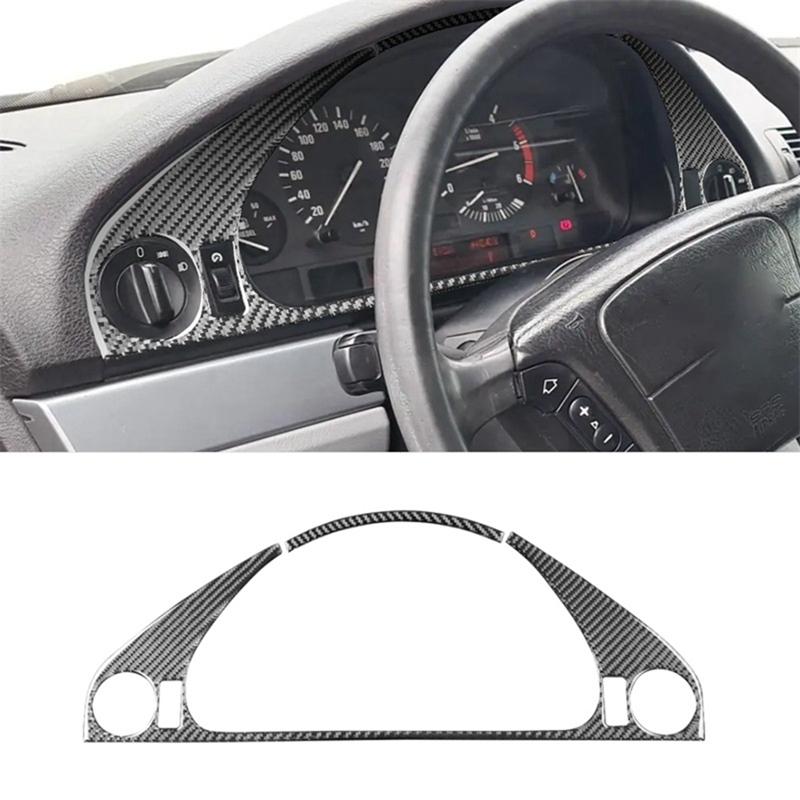 Для BMW 5 серии E39 1998-2003 Мягкий карбоновый комплект накладок на рамку приборной панели Отделка Салон Автомобильные аксессуары Carbon fiber