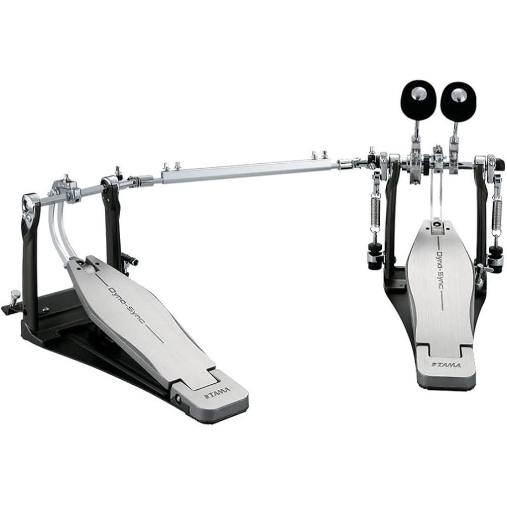 TAMA HPDS1TW with dedicated hard case for “Dyna-Sync” twin drum pedals using the Tama “direct dri...