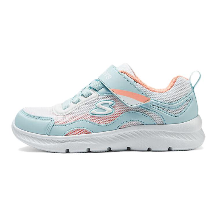 Skechers Детские удобные дышащие низкие повседневные кроссовки Детские кеды Светло-голубой Белый 319047L-WLB 28.5