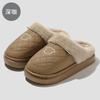 Waterproof Cotton Slippers Winter 2025 New Indoor Home Non-slip Household Couple Warm Thick Bottom Cotton Mop