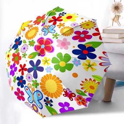 1pc Floral SphereAutomatic Open/close Folding Umbrella, Compact Portable Travel Umbrella, Perfect Birthday/Holiday, Cute Umbrella Y045
