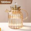 Borosilicate Glass Teapot with Bamboo Lid for Hot & Cold Drinks