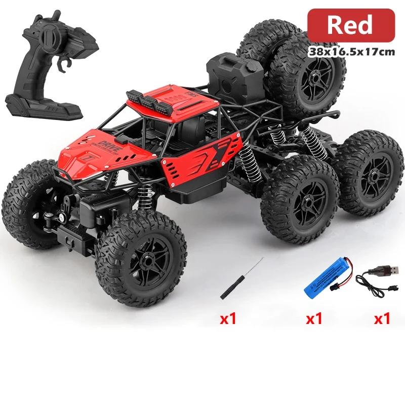 1: 18 Six Wheel Drive Rc Car Cross-Country Climbing Spray Racing Car Remote Control Electric Car Fall Resistant Boy Toy Gift