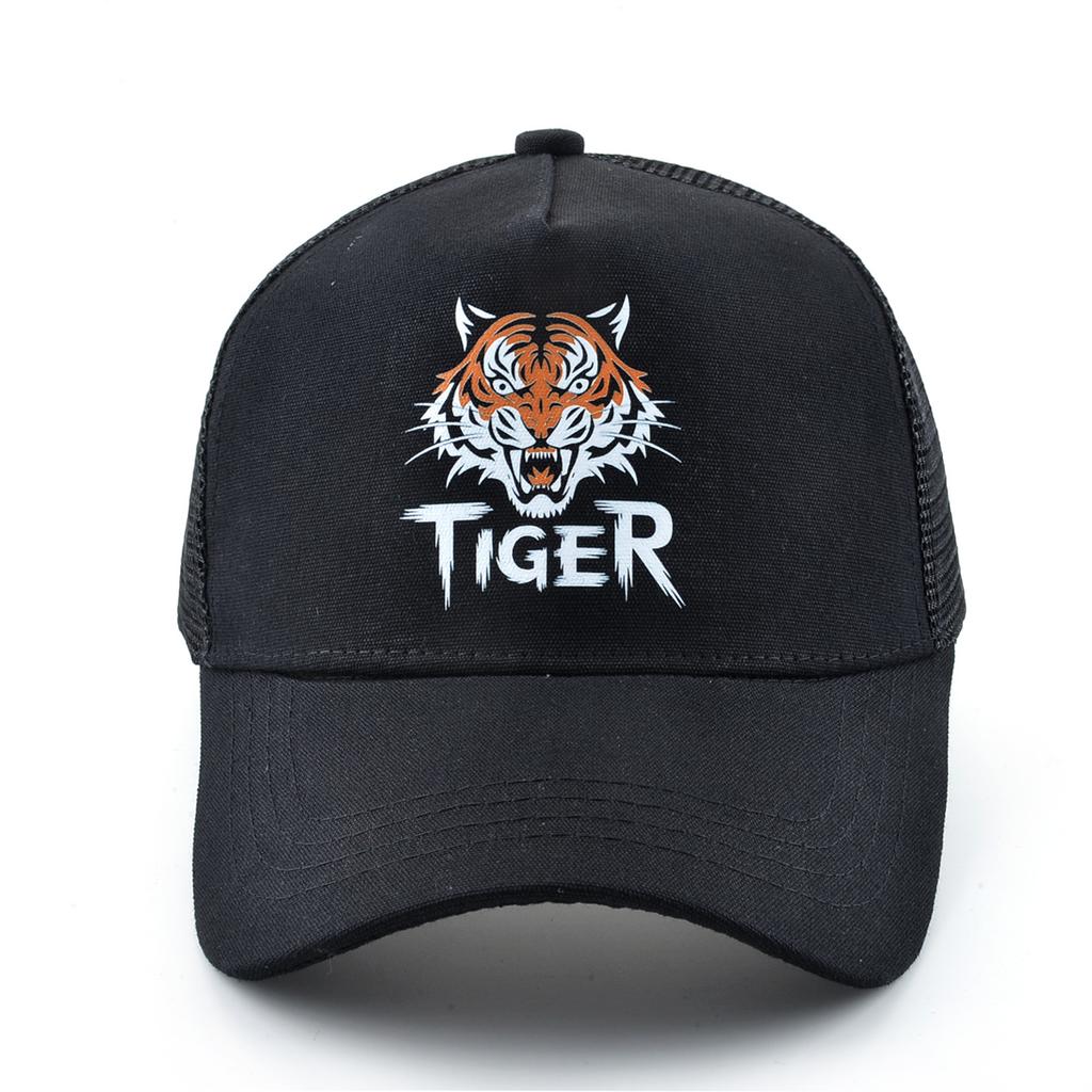Unisex Tiger Embroidery Baseball Net Caps Spring and Summer Outdoor Adjustable Casual Hats Sunscreen Hat