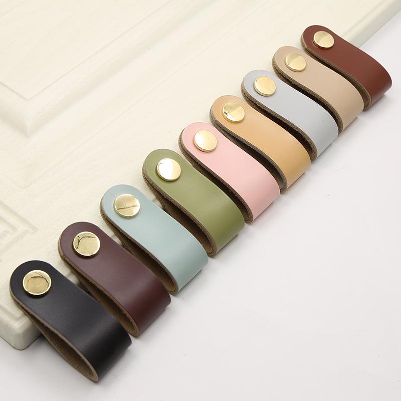 Nordischer Leder-Ziehgriff für Kleiderschrank, Schublade, Koffer oder Kiste