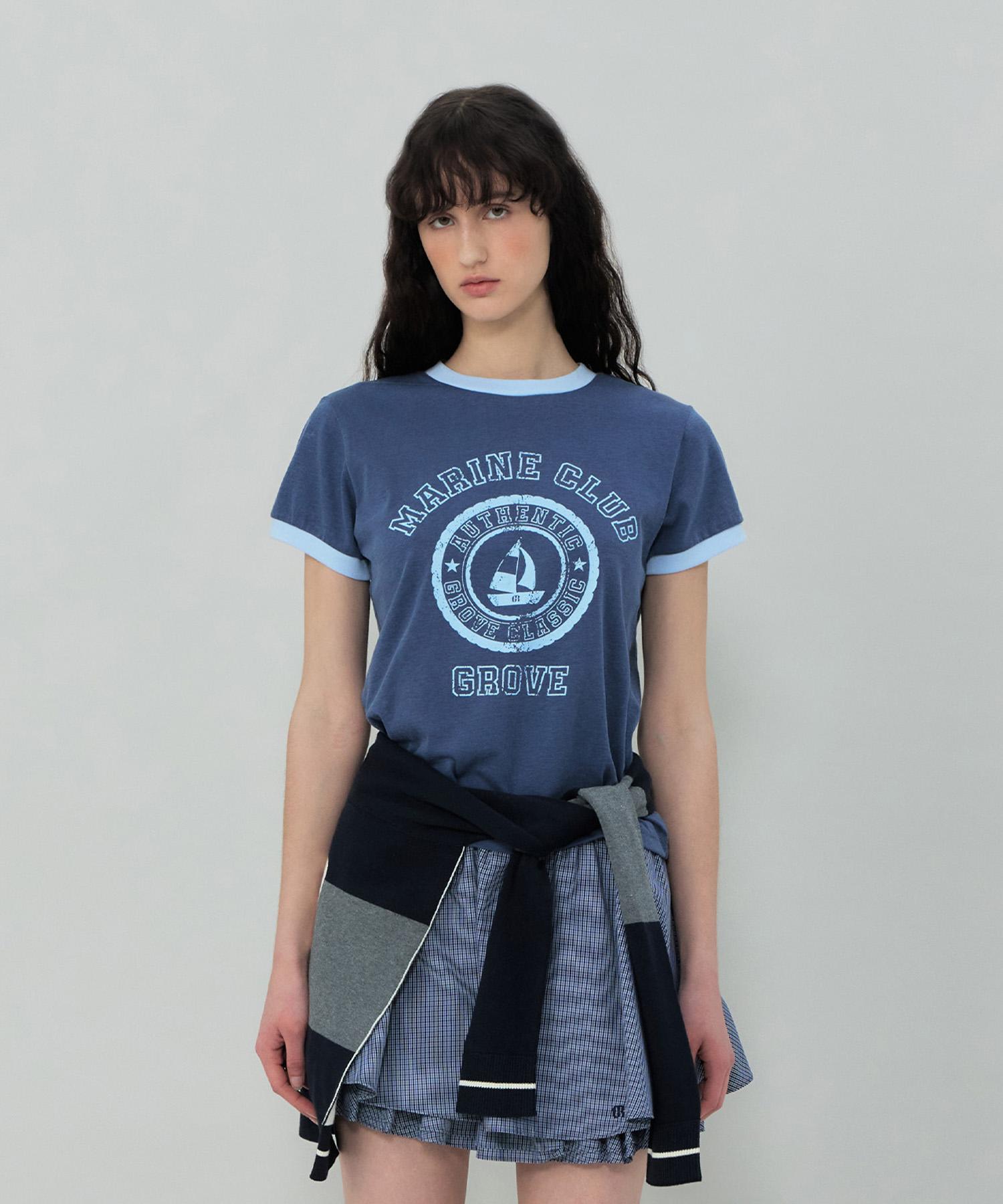 Морская футболка Grove Grove Ringer (синий) Blue/F