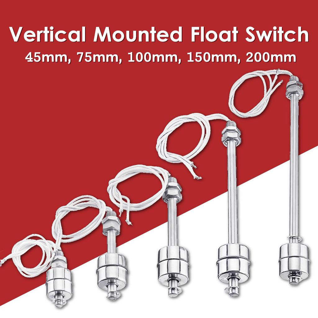 Single Ball Type Stainless Steel Water Flow Tank Vertical Mounted Float Switch Liquid Sensor Water Tower Water Level Controller
