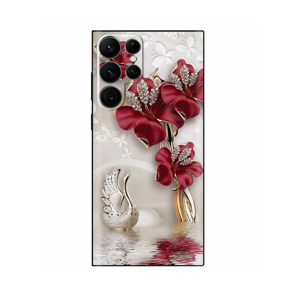 Phone Case For Samsung Galaxy S22 Ultra Fashion Butterfly Pattern Soft Silicone Back Cover For Samsung S22 5G S22+ Plus Fundas