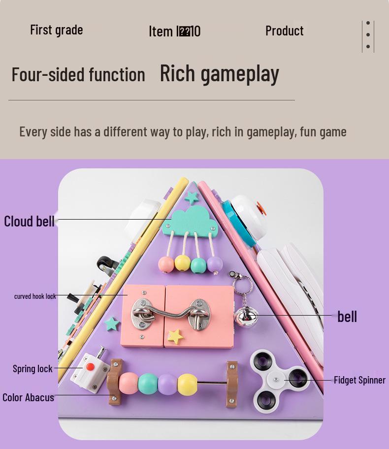 Montessori Pyramid Busy House: Multifunctional Early Education Toy for Toddlers