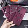 Burgundy Color Phone Case for Infinix Note 60 50 40 30 Pro 4G 5G Smart 20 10 9 8 7 6 HD Pro Plus Hot 70 60 60i 50 40 Pro Plus Pro+ case
