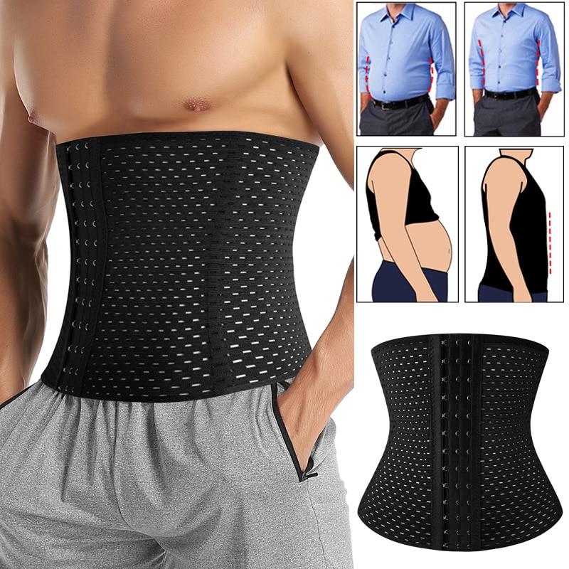 Men Slimming Body Shaper Waist Trainer Trimmer Belt Corset For Abdomen Belly Sha