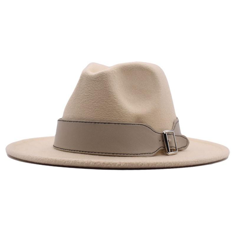 Autumn and winter European, American and western cowboy hats fashion woolen jazz hats men's and women's British fedora hats