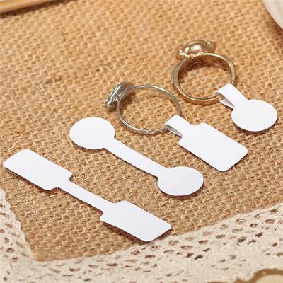 100PCS/bag Blank Adhesive Sticker Ring Necklace Jewelry Display Price Label Tags