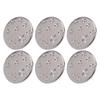 50 Sets Pants Buttons Replacement Stainless Steel Silver Color 17mm Stars Pattern Cap Pointed Screw 
