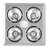 Classic Warm Light Bath Heater & Exhaust Fan with Integrated Ceiling Design