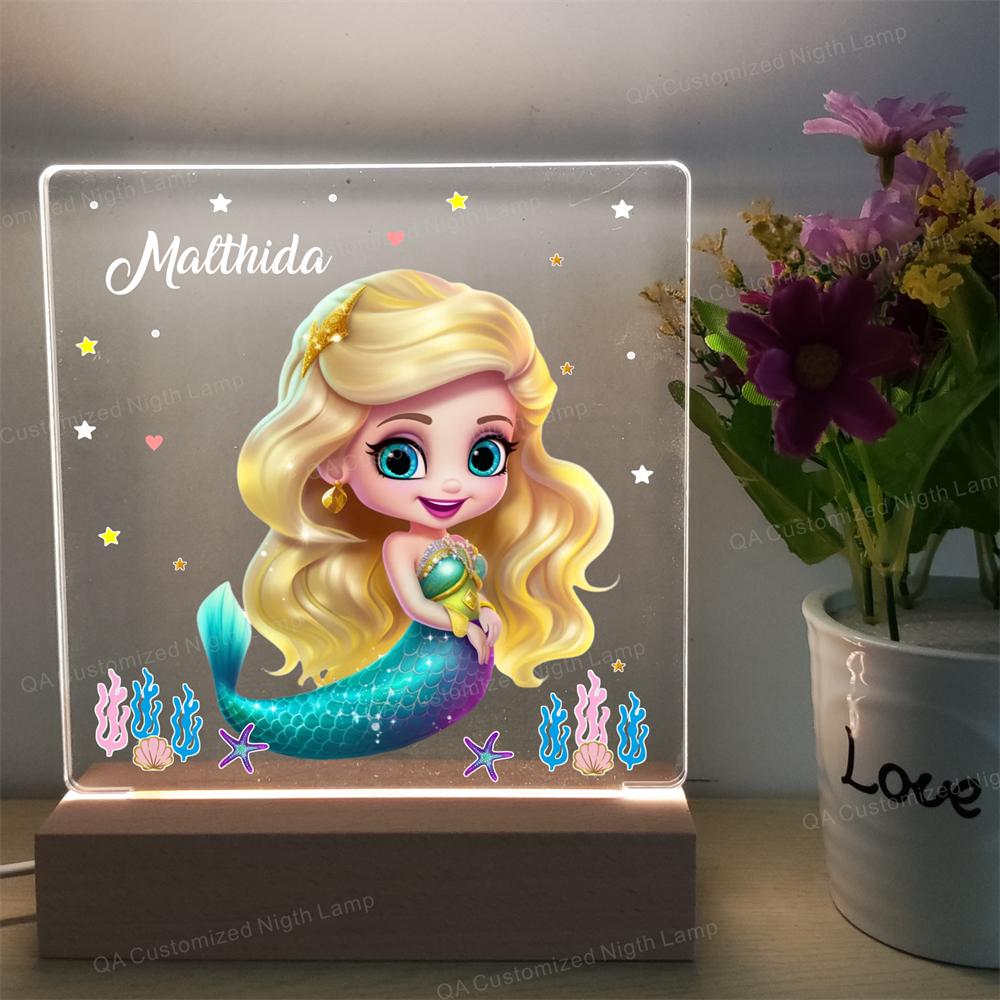 Kids Name Night Light Customized Acrylic Night Lamp Birthday Gift Christmas Present