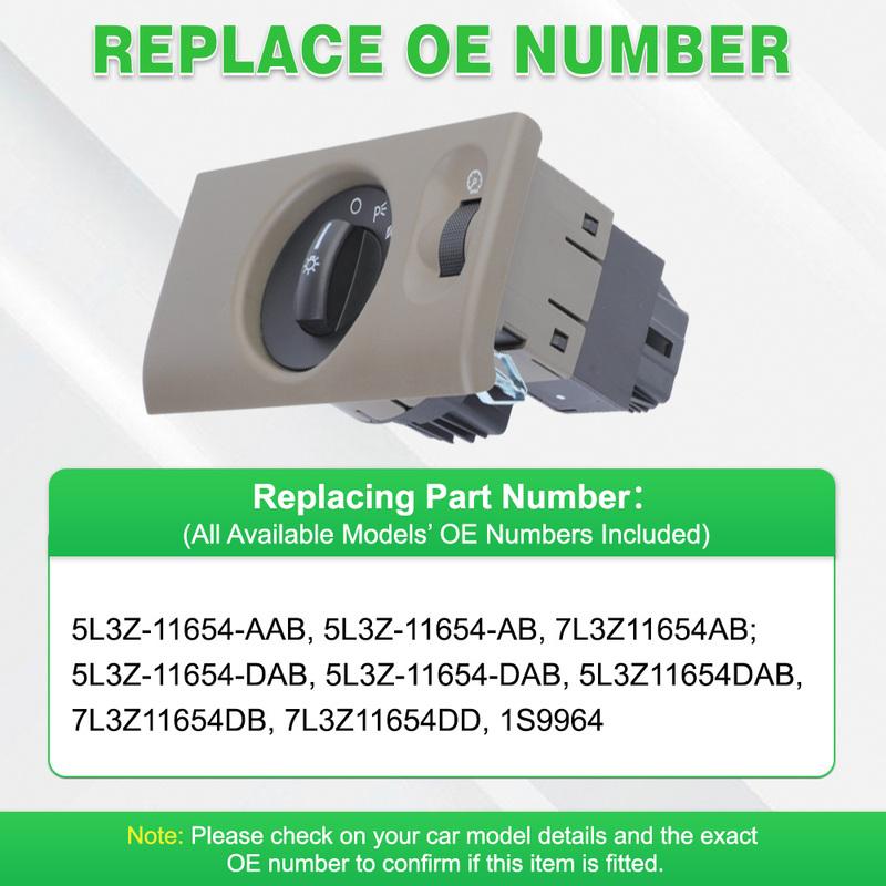 Headlight Control Switch 1S9964  5L3Z11654DAB for Lincoln Mark LT 2006-2007 for Ford F150 2005-2008 Car Light Control Switches