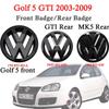 lijk1 VW Accessories  for Volkswagen GTI Golf5 MK5 2003-2007 127mm Front Grill Cover 110mm Rear Trunk Lid cover Car Styling Logo