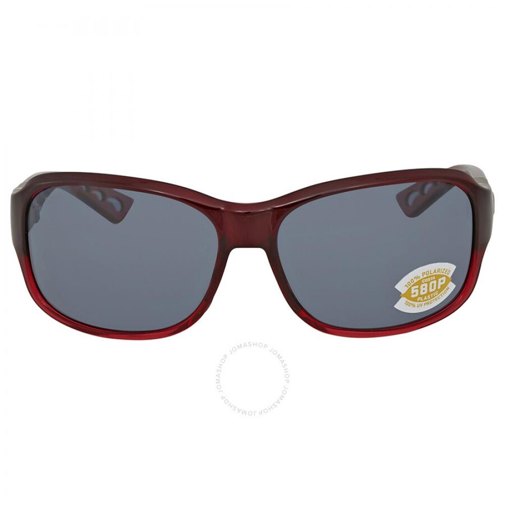 

Costa Del Mar INLET Grey Polarized Polycarbonate Rectangular Ladies Sunglasses IT 48 OGP 58