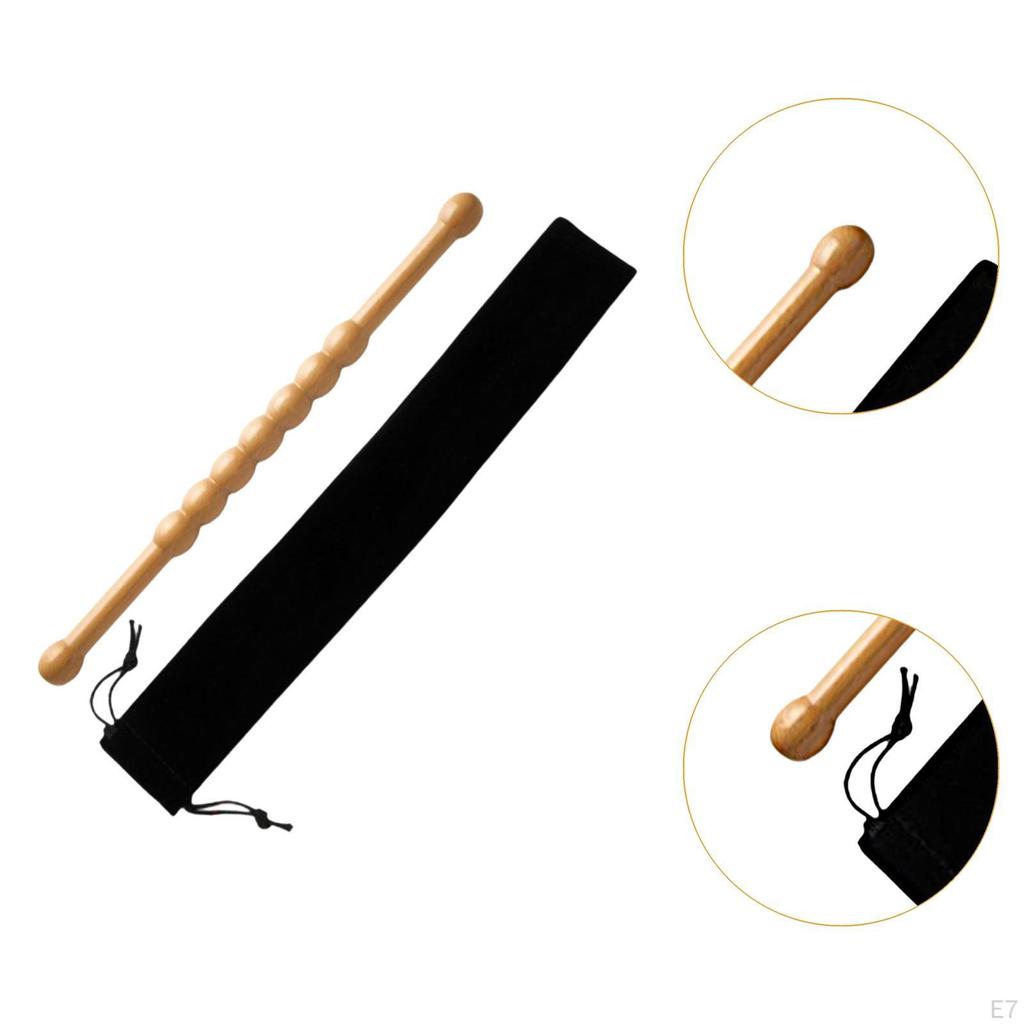 Massage Rod Massager Tool Manual Wood Lightweight Handheld Therapy Stick Scraping for Legs Full