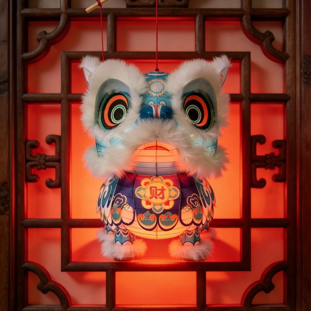 Balíček materiálu pro kutily Novoroční lucerna Lví tanec s třásní Vodotěsná Stará novoroční lucerna Závěsná ozdoba