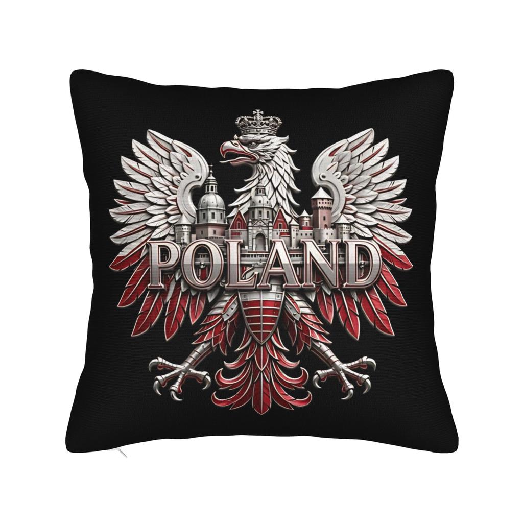 Symbols of Poland Pillowcases Funny Pillow Case For Sofa Home Decoration Square Pillow Cover