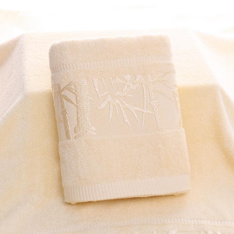 Thick Bamboo Fiber Jacquard Towel Set - Soft, Absorbent, Perfect for Baths, Beach, and Face Wash