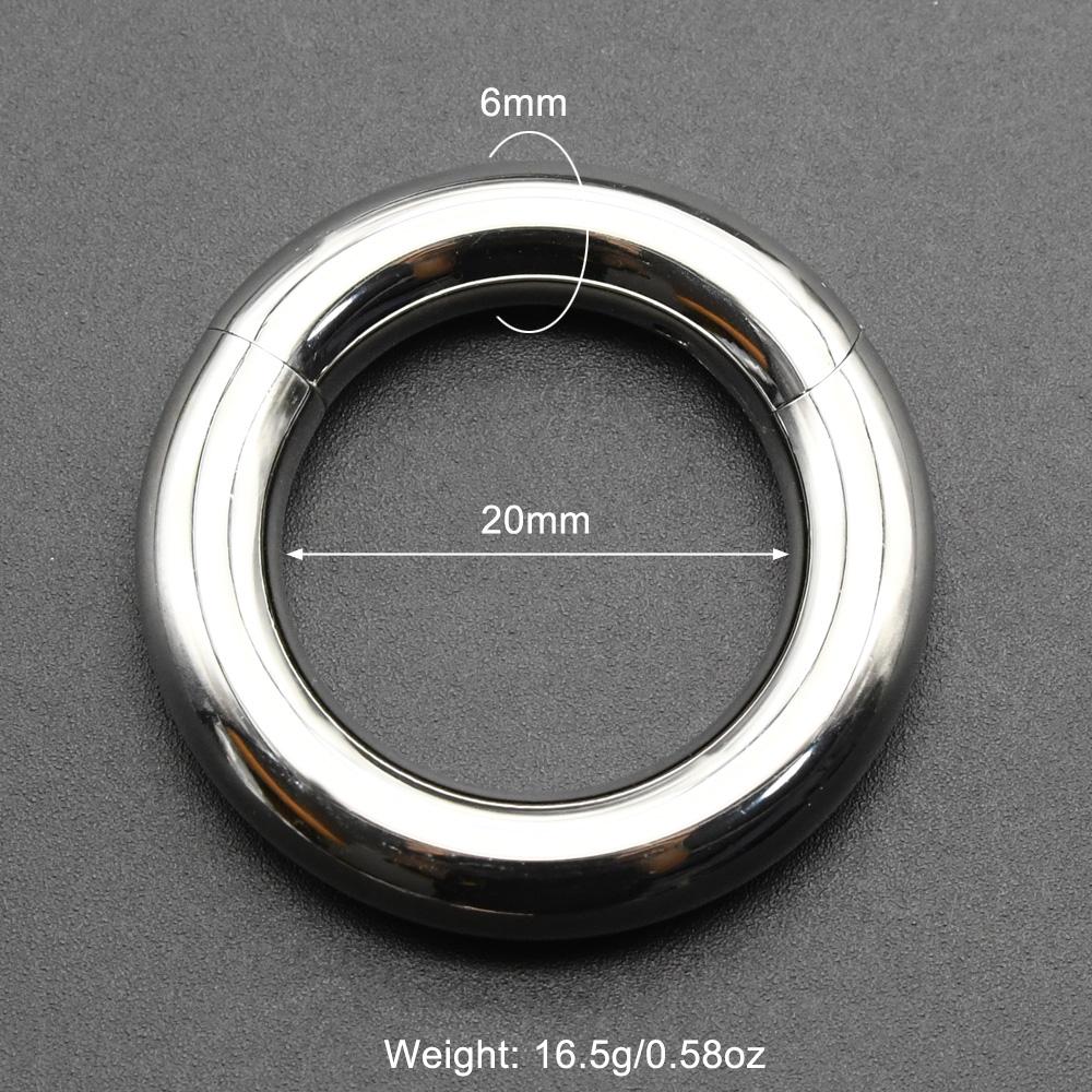 Glatte Scharnier-Segment-Creole aus Edelstahl 00G Große Größe Septum Clicker BCR PA Piercing Nasenring Ohrdehner Gewichte